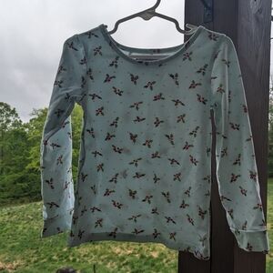 Sweet Honey Lanie Laying Top Blue Holly size 6y